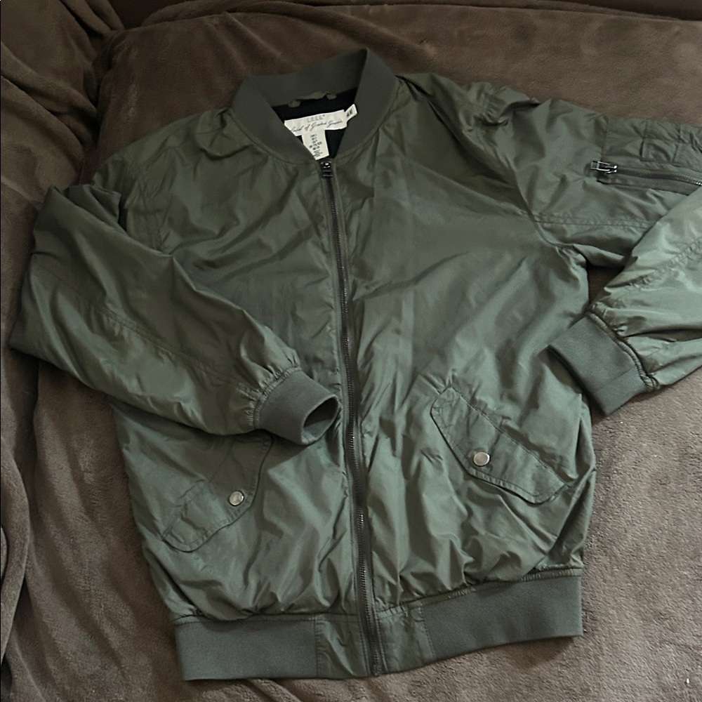 H&M Olive Green Bomber Jacket